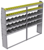 25-9372-5 Profiled back bin separator combo Shelf unit 94"Wide x 13.5"Deep x 72"High with 5 shelves