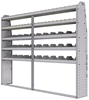 25-9372-5 Profiled back bin separator combo Shelf unit 94"Wide x 13.5"Deep x 72"High with 5 shelves