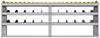 25-9536-3 Profiled back bin separator combo Shelf unit 94"Wide x 15.5"Deep x 36"High with 3 shelves