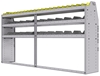 25-9548-3 Profiled back bin separator combo Shelf unit 94"Wide x 15.5"Deep x 48"High with 3 shelves