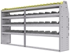 25-9548-4 Profiled back bin separator combo Shelf unit 94"Wide x 15.5"Deep x 48"High with 4 shelves