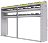 25-9558-3 Profiled back bin separator combo Shelf unit 94"Wide x 15.5"Deep x 58"High with 3 shelves