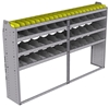 25-9558-4 Profiled back bin separator combo Shelf unit 94"Wide x 15.5"Deep x 58"High with 4 shelves