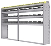 25-9558-4 Profiled back bin separator combo Shelf unit 94"Wide x 15.5"Deep x 58"High with 4 shelves