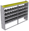 25-9563-5 Profiled back bin separator combo Shelf unit 94"Wide x 15.5"Deep x 63"High with 5 shelves