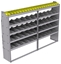 25-9563-5 Profiled back bin separator combo Shelf unit 94"Wide x 15.5"Deep x 63"High with 5 shelves