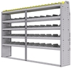 25-9563-5 Profiled back bin separator combo Shelf unit 94"Wide x 15.5"Deep x 63"High with 5 shelves