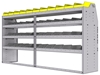 25-9848-4 Profiled back bin separator combo Shelf unit 94"Wide x 18.5"Deep x 48"High with 4 shelves