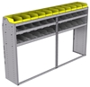 25-9858-3 Profiled back bin separator combo Shelf unit 94"Wide x 18.5"Deep x 58"High with 3 shelves