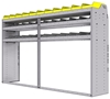 25-9858-3 Profiled back bin separator combo Shelf unit 94"Wide x 18.5"Deep x 58"High with 3 shelves