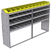 25-9858-4 Profiled back bin separator combo Shelf unit 94"Wide x 18.5"Deep x 58"High with 4 shelves