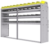 25-9858-4 Profiled back bin separator combo Shelf unit 94"Wide x 18.5"Deep x 58"High with 4 shelves