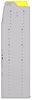 25-9863-4 Profiled back bin separator combo Shelf unit 94"Wide x 18.5"Deep x 63"High with 4 shelves