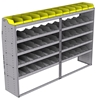 25-9863-5 Profiled back bin separator combo Shelf unit 94"Wide x 18.5"Deep x 63"High with 5 shelves