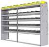 25-9863-5 Profiled back bin separator combo Shelf unit 94"Wide x 18.5"Deep x 63"High with 5 shelves