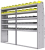 25-9872-5 Profiled back bin separator combo Shelf unit 94"Wide x 18.5"Deep x 72"High with 5 shelves