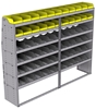 25-9872-6 Profiled back bin separator combo Shelf unit 94"Wide x 18.5"Deep x 72"High with 6 shelves