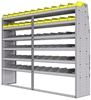 25-9872-6 Profiled back bin separator combo Shelf unit 94"Wide x 18.5"Deep x 72"High with 6 shelves