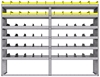 25-9872-6 Profiled back bin separator combo Shelf unit 94"Wide x 18.5"Deep x 72"High with 6 shelves