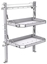 26-3048-20 2 level fold-up shelving unit, 35"Wide x 18"Deep x 48"High