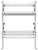 26-4058-20 2 level fold-up shelving unit, 41"Wide x 18"Deep x 58"High