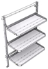 26-5072-03 3 level fold-up shelving unit, 53"Wide x 21"Deep x 72"High