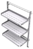 26-5072-03 3 level fold-up shelving unit, 53"Wide x 21"Deep x 72"High