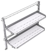 26-6048-20 2 level fold-up shelving unit, 63"Wide x 18"Deep x 48"High