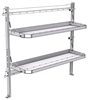 26-6058-20 2 level fold-up shelving unit, 63"Wide x 18"Deep x 58"High