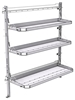 26-6072-21 Combo 3 level fold-up shelving unit, 63"Wide x 21"Deep x 72"High