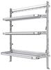 26-6072-21 Combo 3 level fold-up shelving unit, 63"Wide x 21"Deep x 72"High