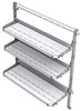 26-6072-21 Combo 3 level fold-up shelving unit, 63"Wide x 21"Deep x 72"High