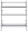 26-6072-21 Combo 3 level fold-up shelving unit, 63"Wide x 21"Deep x 72"High