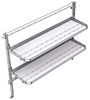 26-7063-02 2 level fold-up shelving unit, 77"Wide x 21"Deep x 63"High