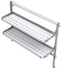 26-7063-02 2 level fold-up shelving unit, 77"Wide x 21"Deep x 63"High