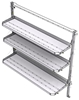 26-7072-21 Combo 3 level fold-up shelving unit, 77"Wide x 21"Deep x 72"High