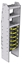 15-1372-6 Profiled back carry case cabinet 18-7/8"Wide x 13.5"Deep x 72"High with 6 Carrycases