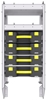 15-1548-4 Profiled back carry case cabinet 18-7/8"Wide x 15.5"Deep x 48"High with 4 Carrycases
