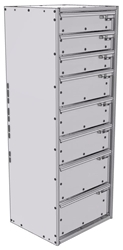 16-1548-332 Tool drawer 18" Wide X 15.5" Deep X 47-11/16" High with 8 drawers