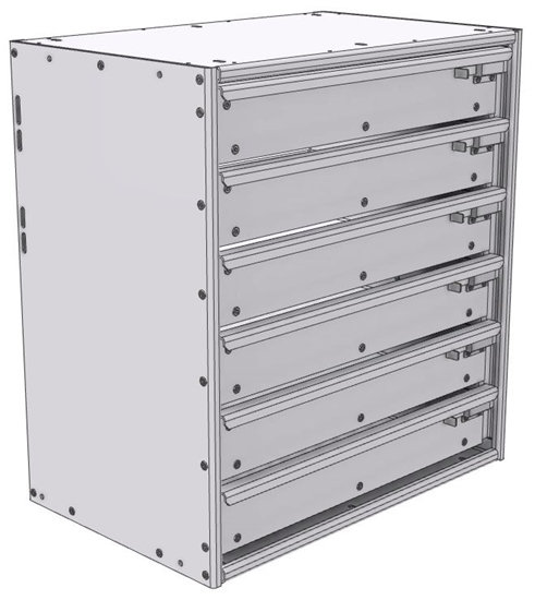 16-2526-600 Tool drawer 24" Wide X 15.5" Deep X 25-11/16" High with 6 drawers