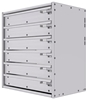 16-2526-600 Tool drawer 24" Wide X 15.5" Deep X 25-11/16" High with 6 drawers