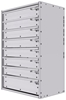 16-2536-710 Tool drawer 24" Wide X 15.5" Deep X 35-11/16" High with 8 drawers