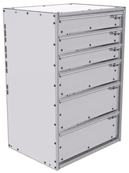 16-2836-312 Tool drawer 24" Wide X 18.5" Deep X 35-11/16" High with 6 drawers