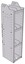 28-1348-4 Square Back Bookshelf, 11"Wide x 13.5"Deep x 48"High with 4 shelves