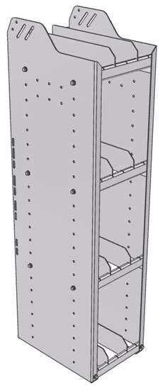 28-1548-4 Square Back Bookshelf, 11"Wide x 15.5"Deep x 48"High with 4 shelves