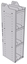 28-1548-4 Square Back Bookshelf, 11"Wide x 15.5"Deep x 48"High with 4 shelves