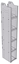 28-1572-5 Square Back Bookshelf, 11"Wide x 15.5"Deep x 72"High with 5 shelves