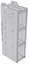 28-1848-4 Square Back Bookshelf, 11"Wide x 18.5"Deep x 48"High with 4 shelves