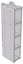 28-1863-5 Square Back Bookshelf, 11"Wide x 18.5"Deep x 63"High with 5 shelves