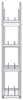 29-1558-4 Profiled Back Bookshelf, 11"Wide x 15.5"Deep x 58"High with 4 shelves